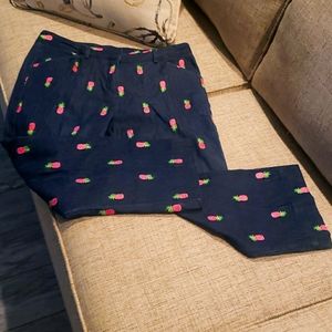 Lilly Pulitzer jeans with pineapple designs
